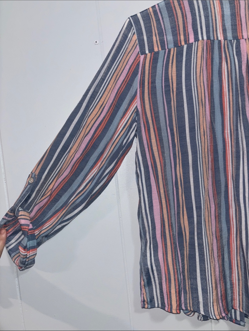Ruby Rd. Striped Button-Down Shirt - Picture 7 of 7